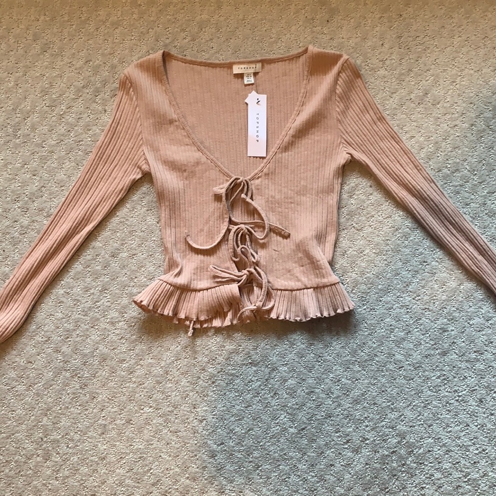 Top shop blush cardigan